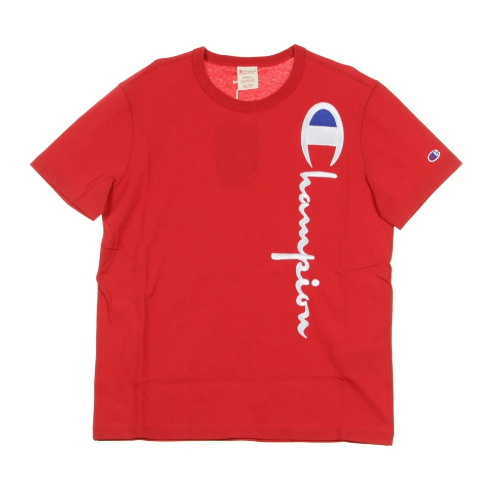 Champion Men's Red Crewneck Tee For