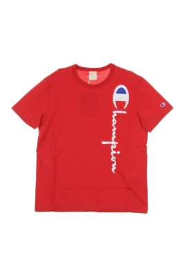 Röd Crewneck Tee för Män