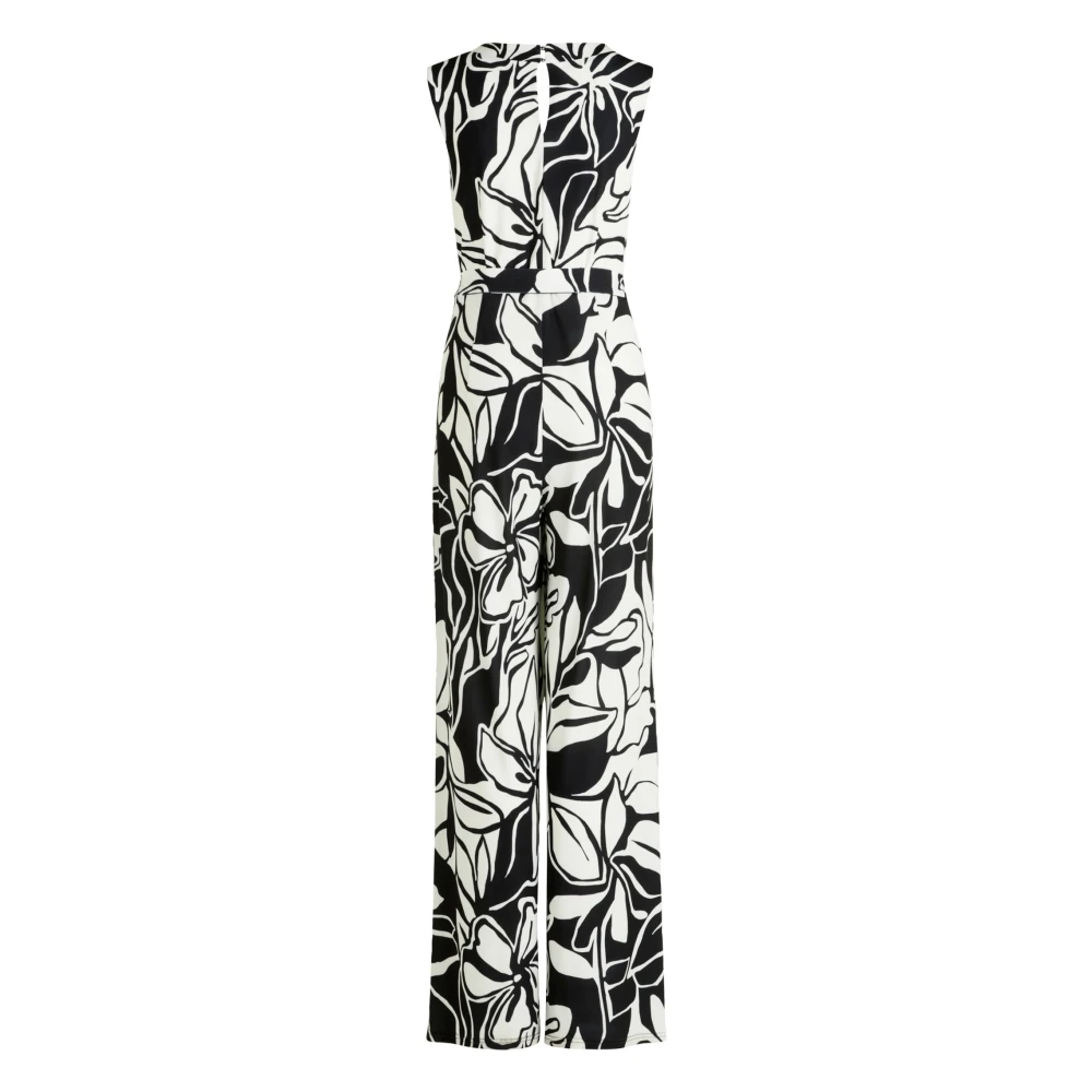 Vera Mont Bloemen jumpsuit met strikceintuur Black Dames