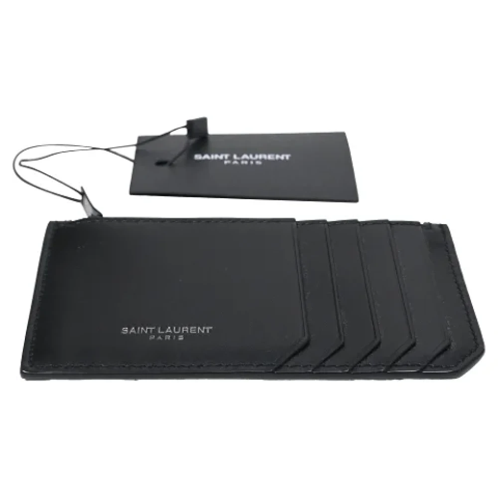 Yves Saint Laurent Vintage Pre-owned Leather wallets Black Heren