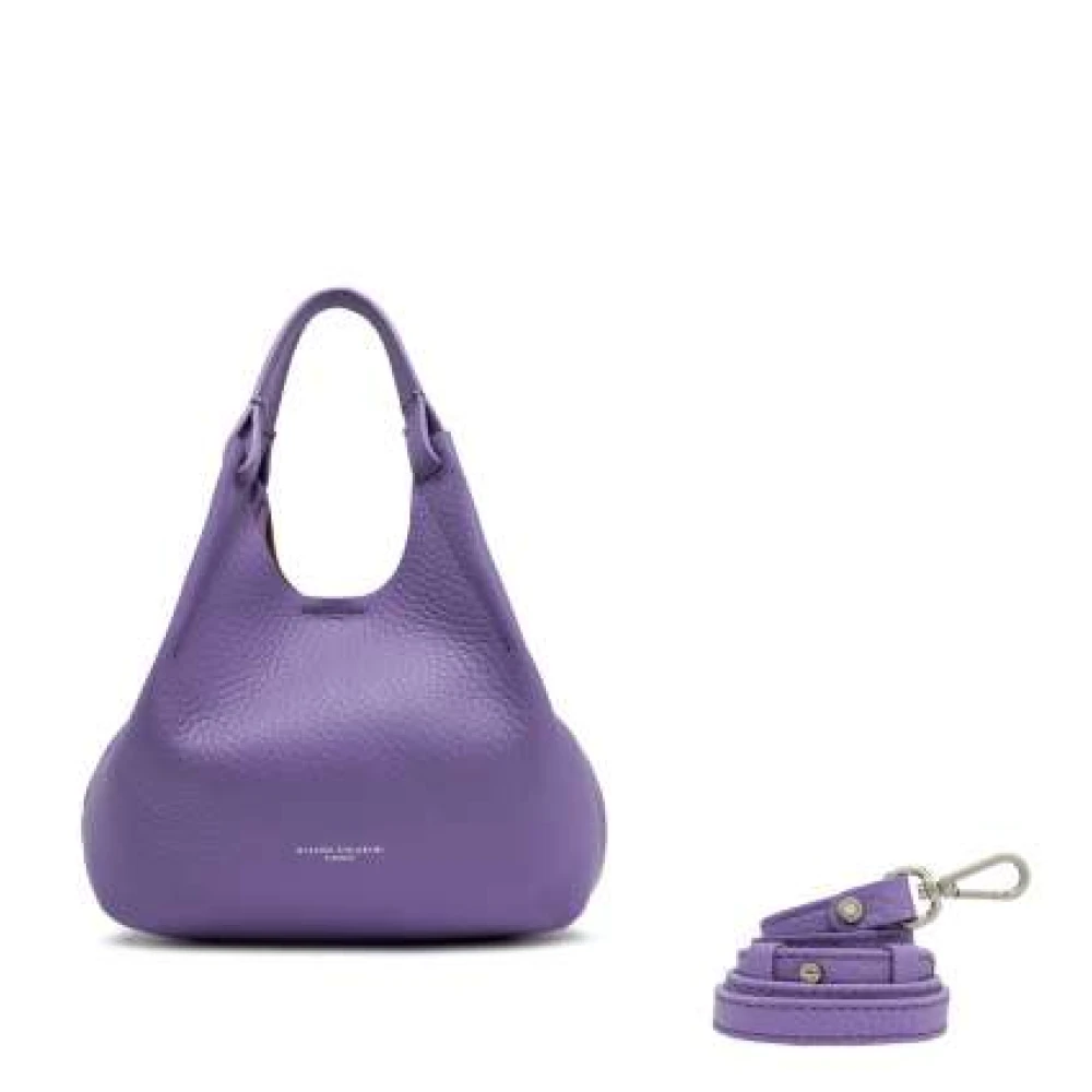 Gianni Chiarini Middelgrote tas van graanleer Purple Dames