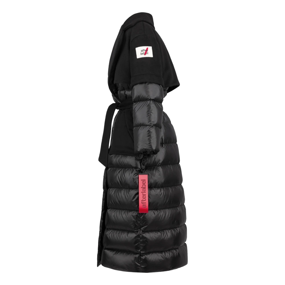 Afterlabel Glanzende Nylon Donsjas Black Dames