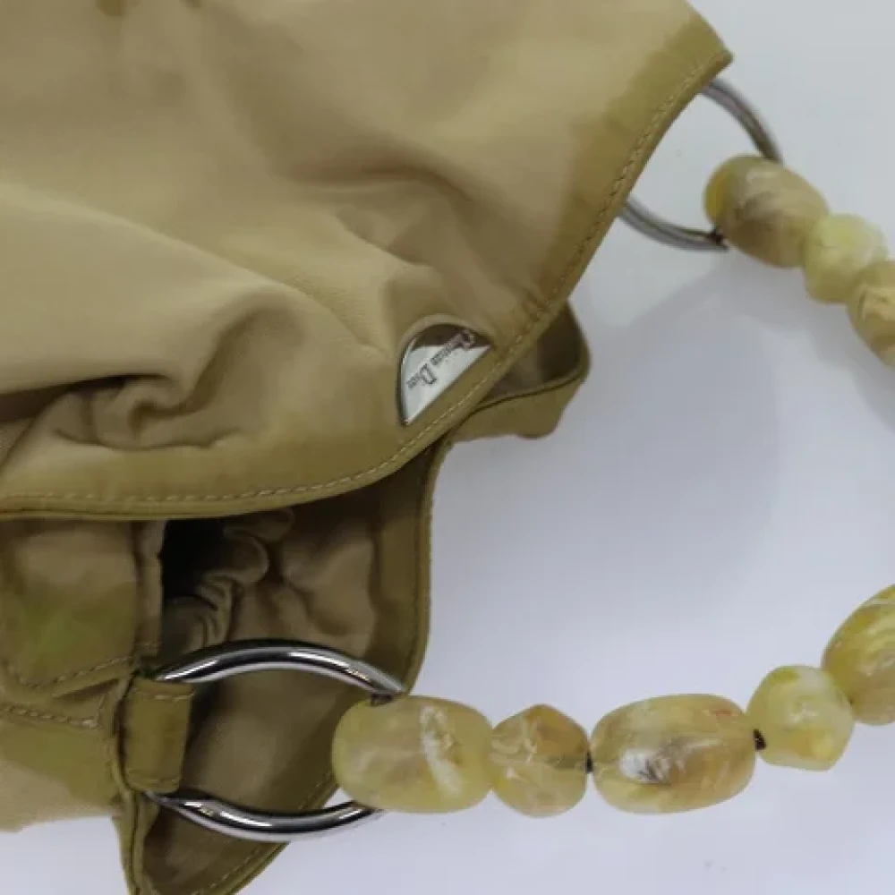 Dior Vintage Pre-owned Nylon handbags Beige Dames