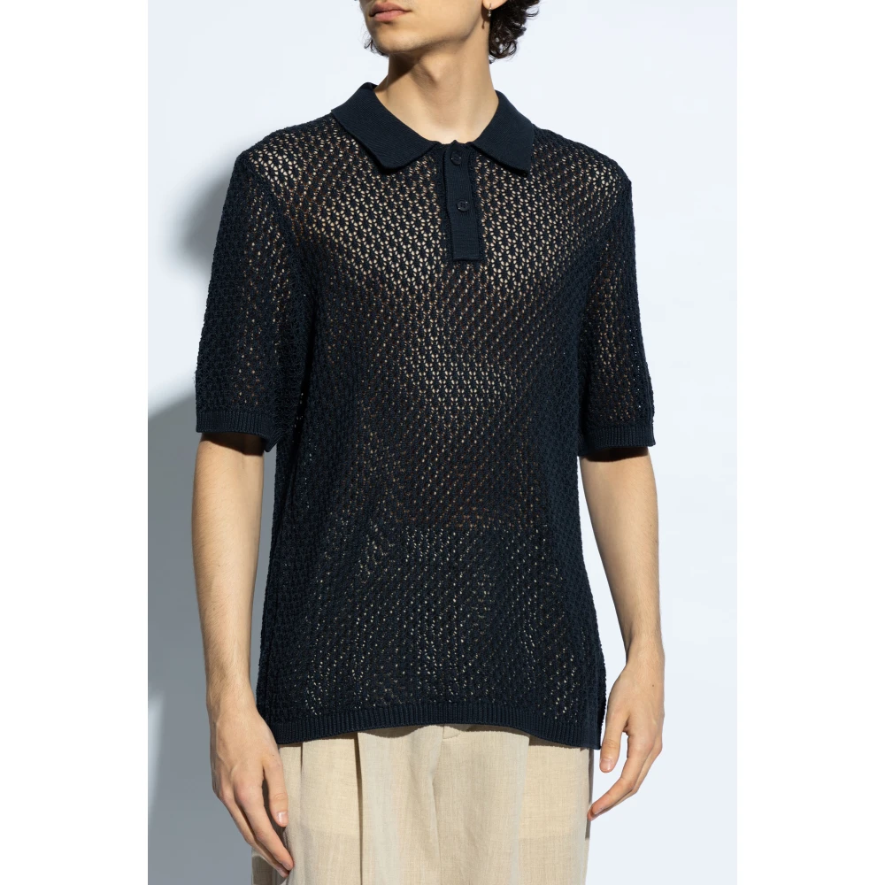 Samsøe Saterry Polo Shirt Blue Heren