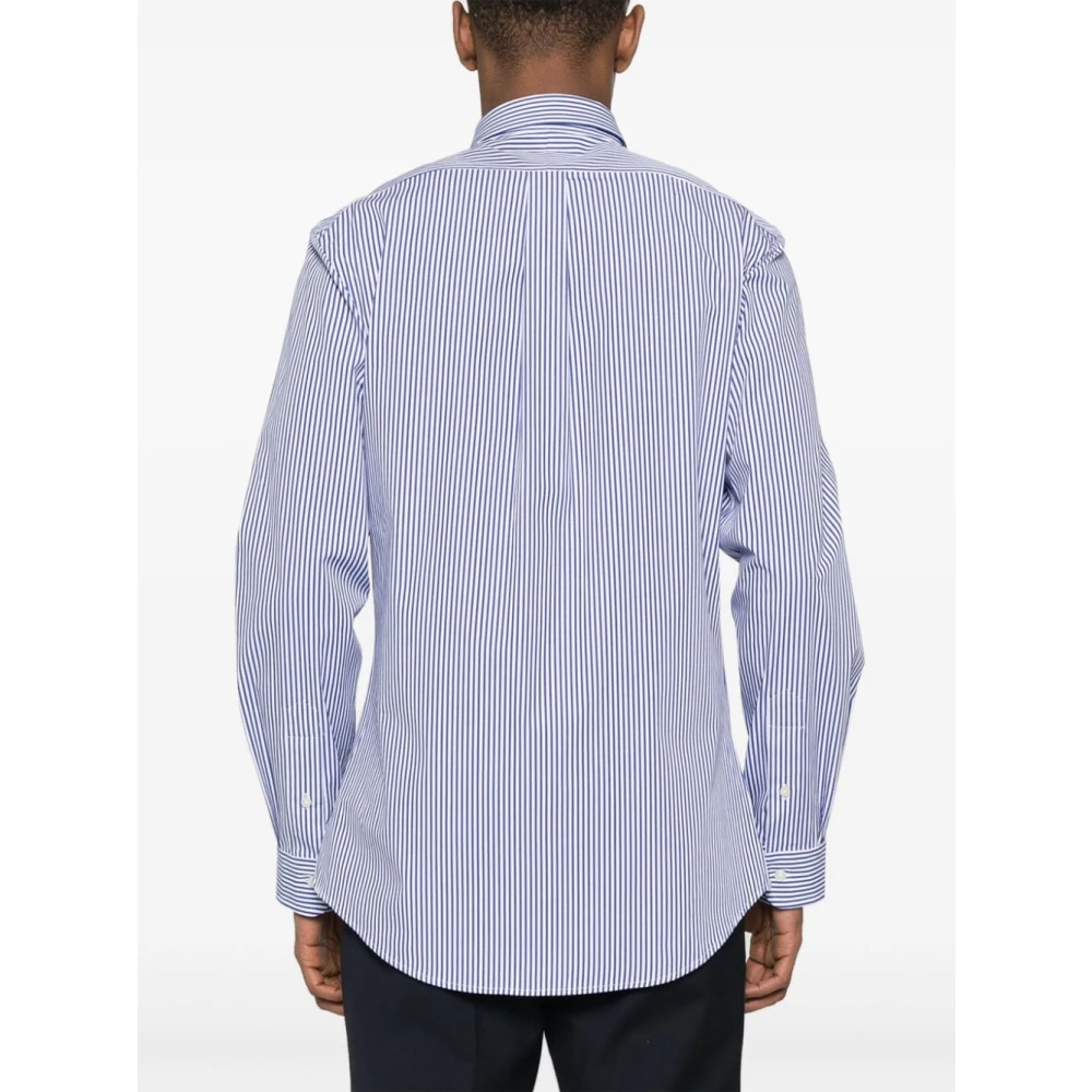 Polo Ralph Lauren Wit Katoenen Overhemd met Blauw Logo Blue Heren