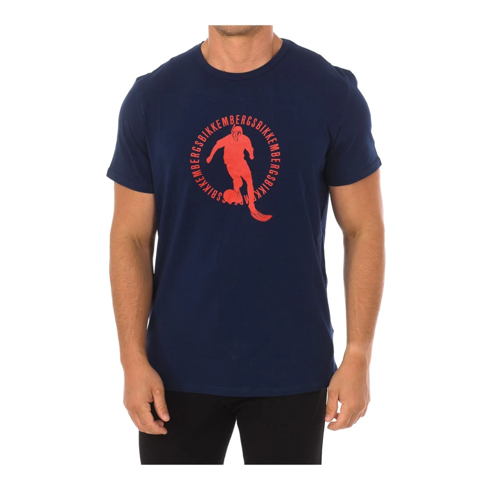 Bikkembergs T-shirt met logo Blue Heren