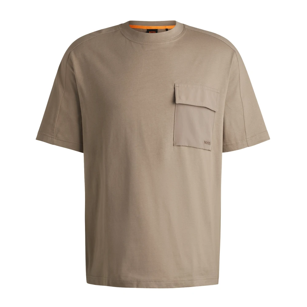 Hugo Boss Beige Pocketcargo T-shirt met Logozak Beige Heren