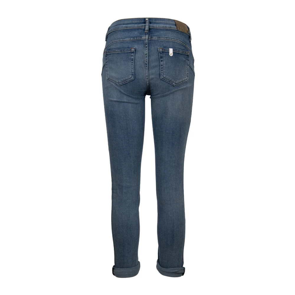 Liu Jo Dames Jeans met Rits en Knoop Blue Dames