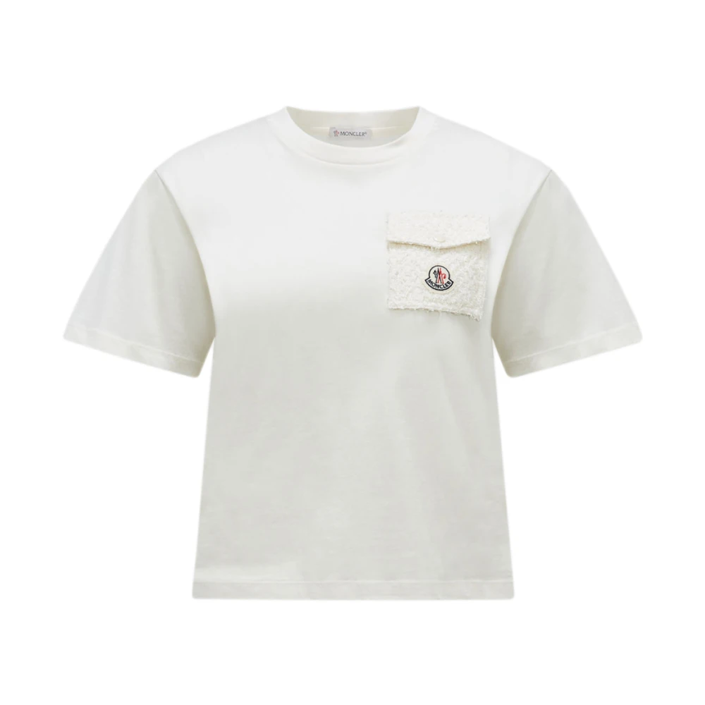 Moncler Witte T-shirts en Polos met Zak White Dames