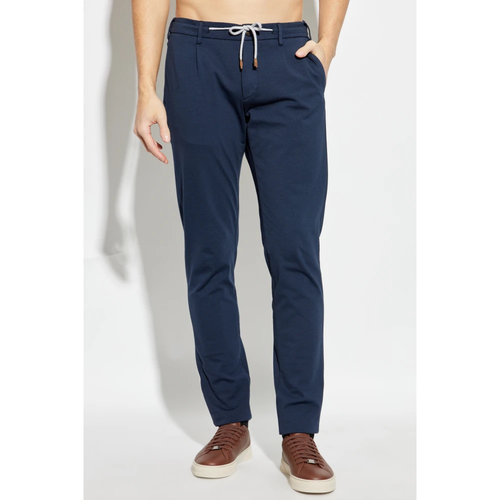 Eleventy Katoenen broek Blue Heren