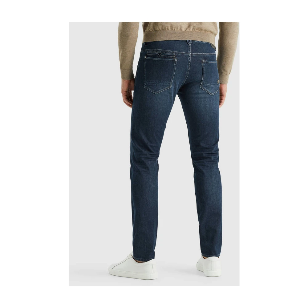 Vanguard Rider Washed Mid Blue Jeans Blue Heren