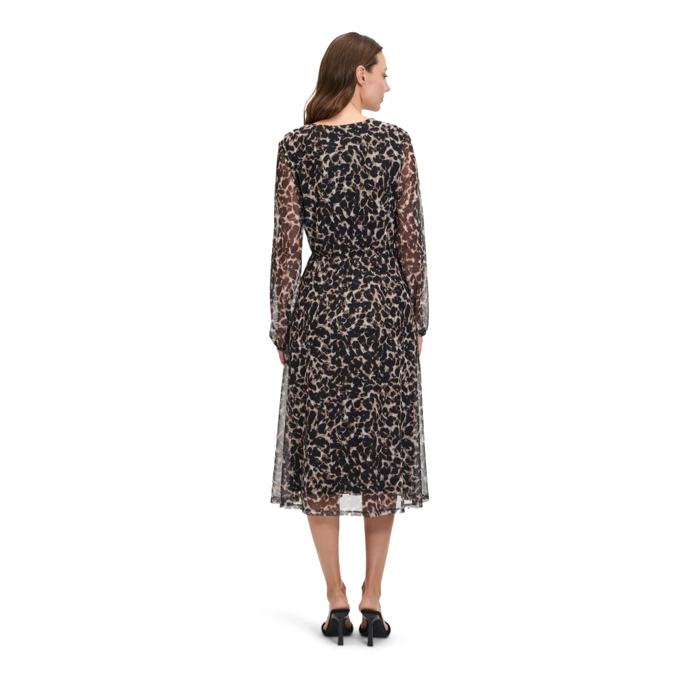 Betty & Co Midi jurk met V-hals Multicolor Dames