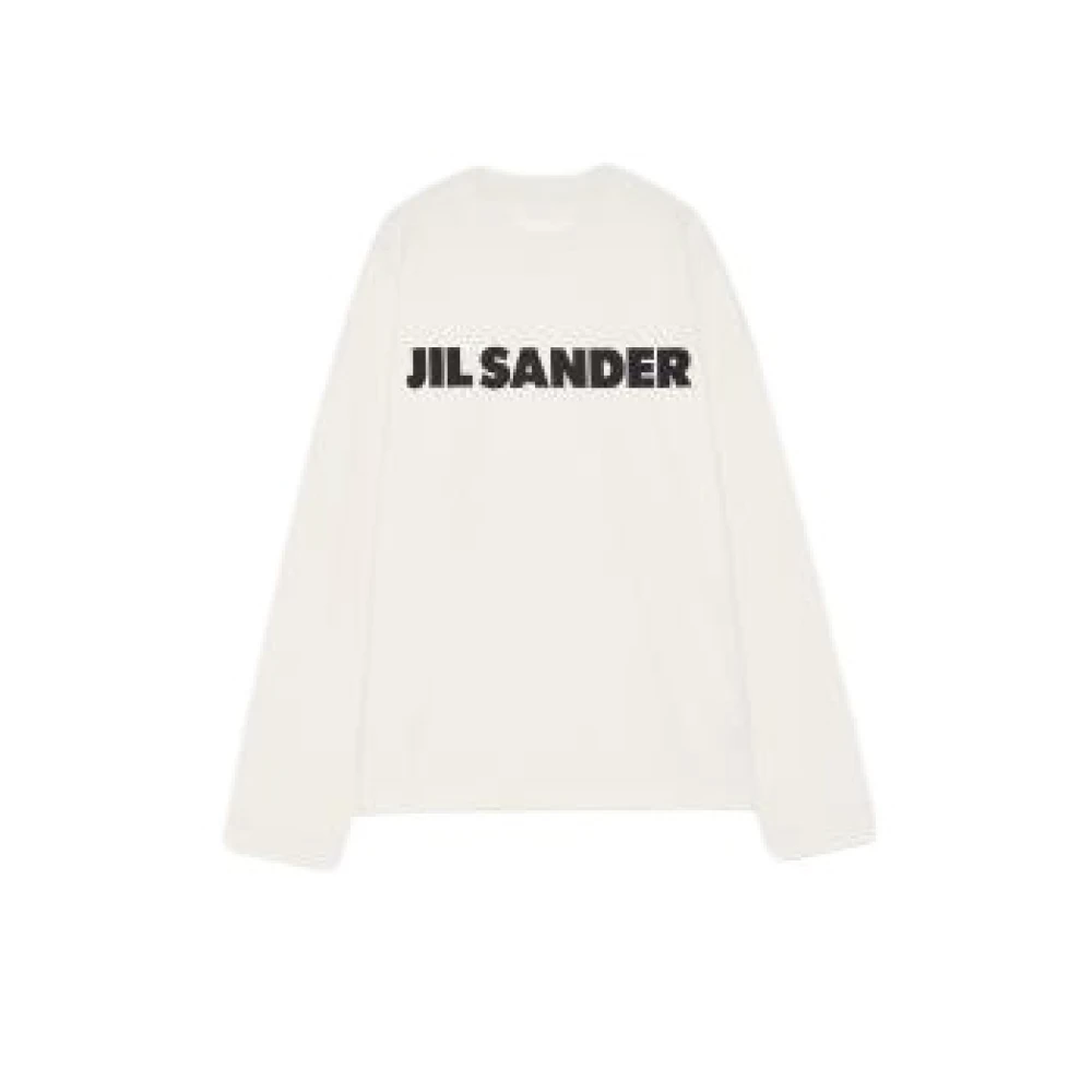 Jil Sander Oversized Wit Katoenen T-shirt White Dames