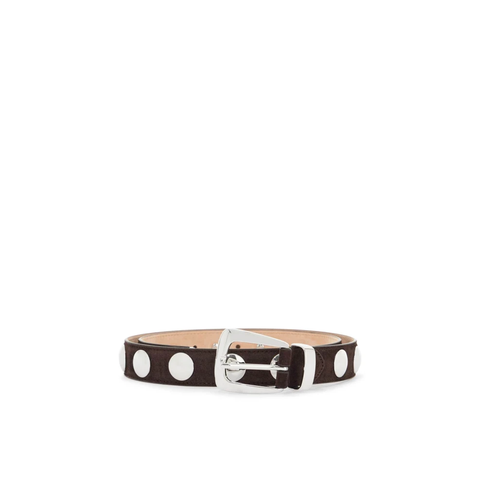 Khaite Studded Kalfsleren Riem Beige Dames