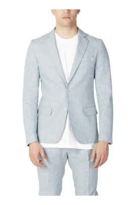 Grön Marl Blazer med Reverskrage