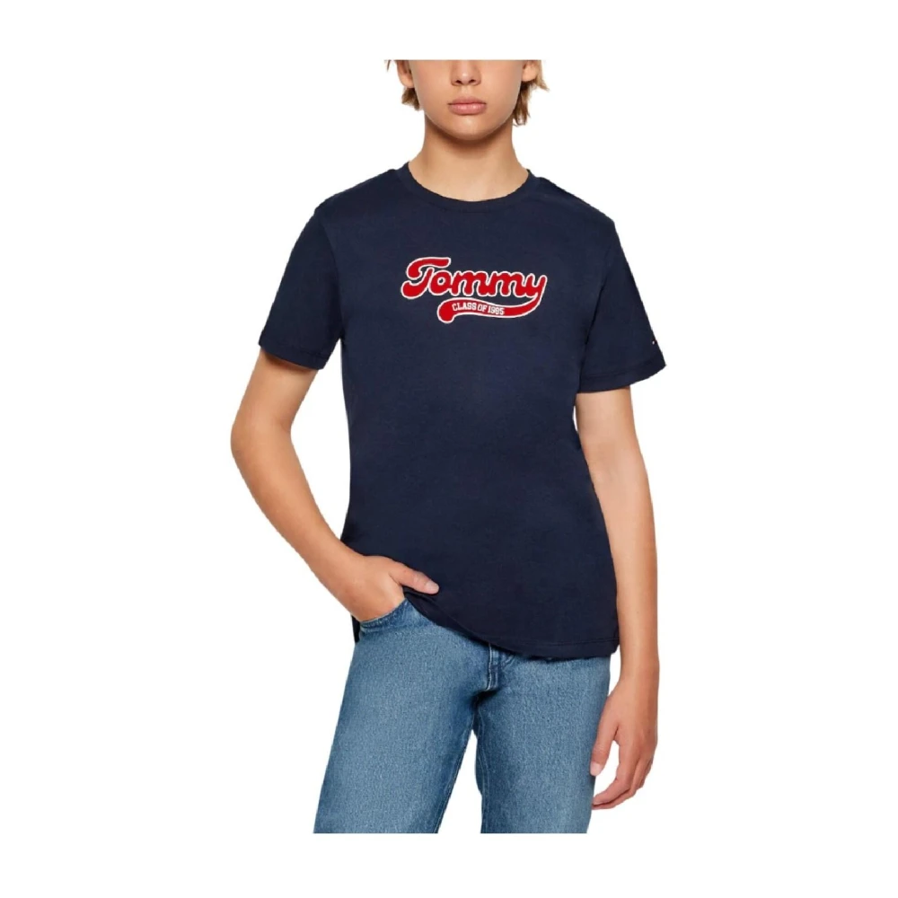 Tommy Hilfiger Men's Blue Varsity Interlock T-Shirt