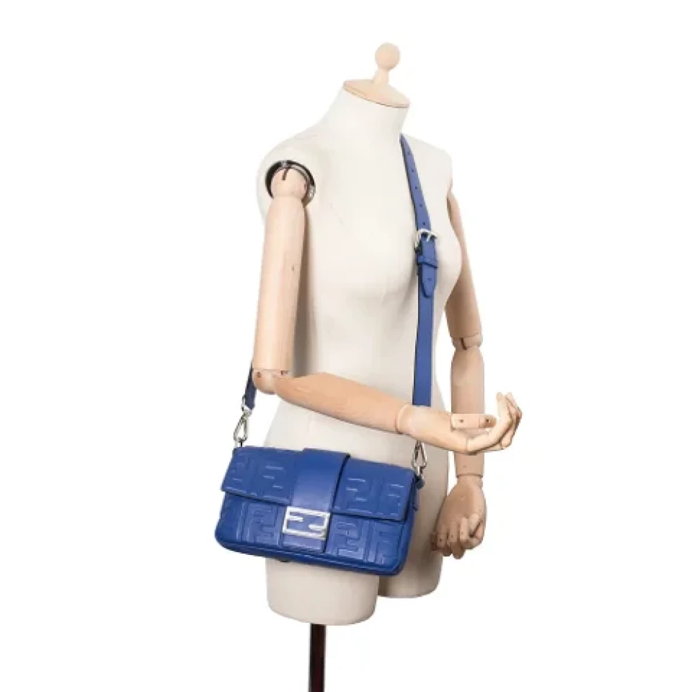Fendi Vintage Pre-owned Leather fendi-bags Blue Dames