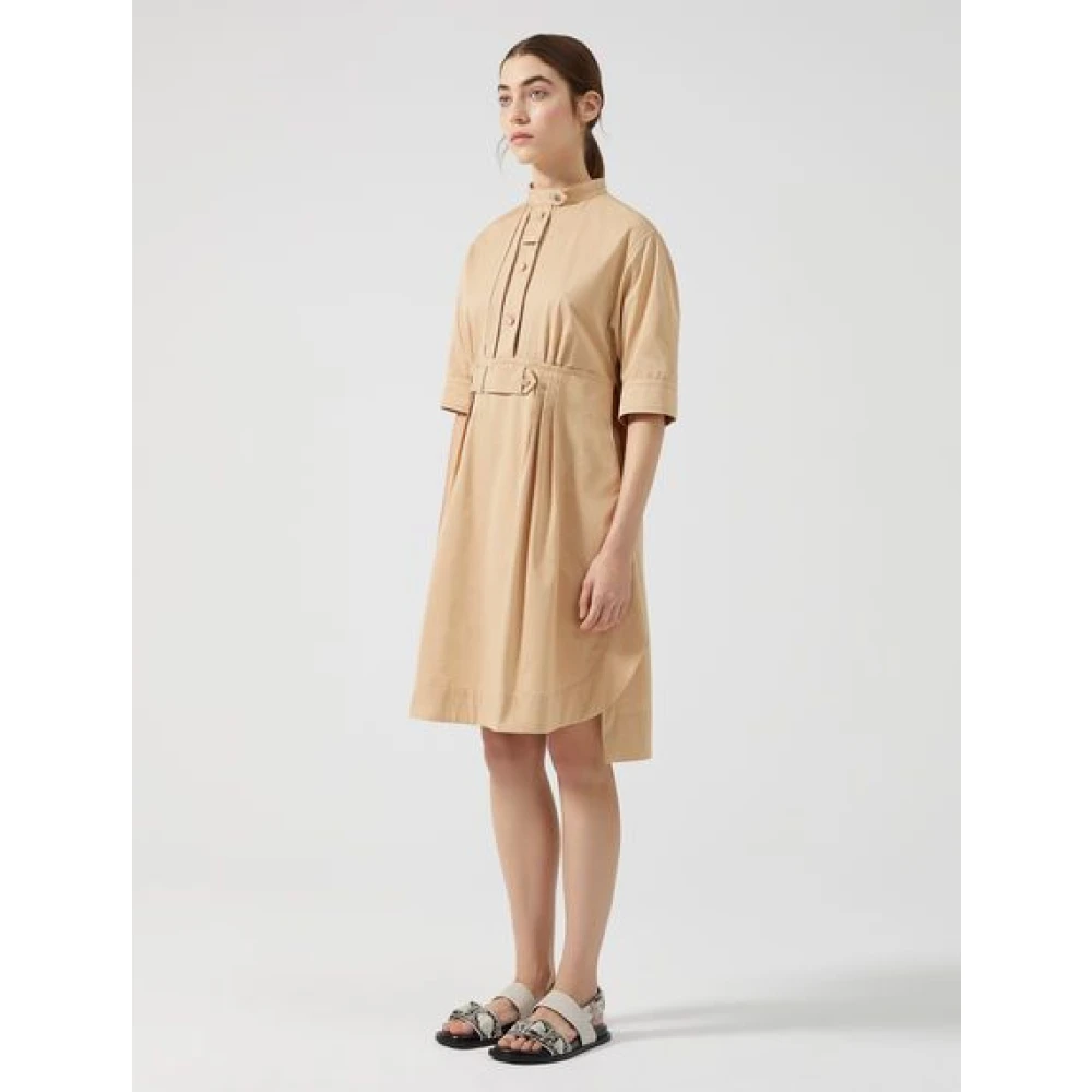 SPORTMAX Santos Katoenen Jurk Beige Dames