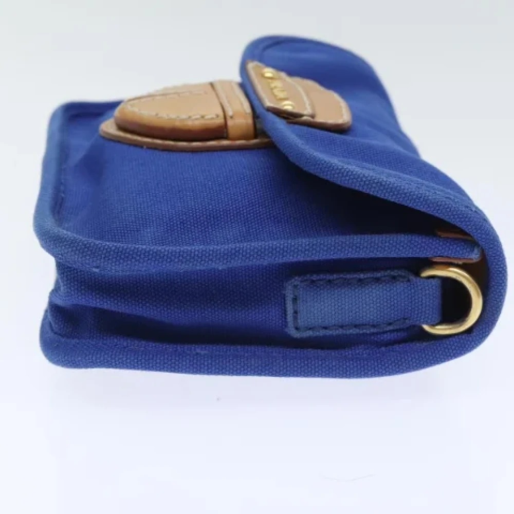 Prada Vintage Pre-owned Canvas prada-bags Blue Dames