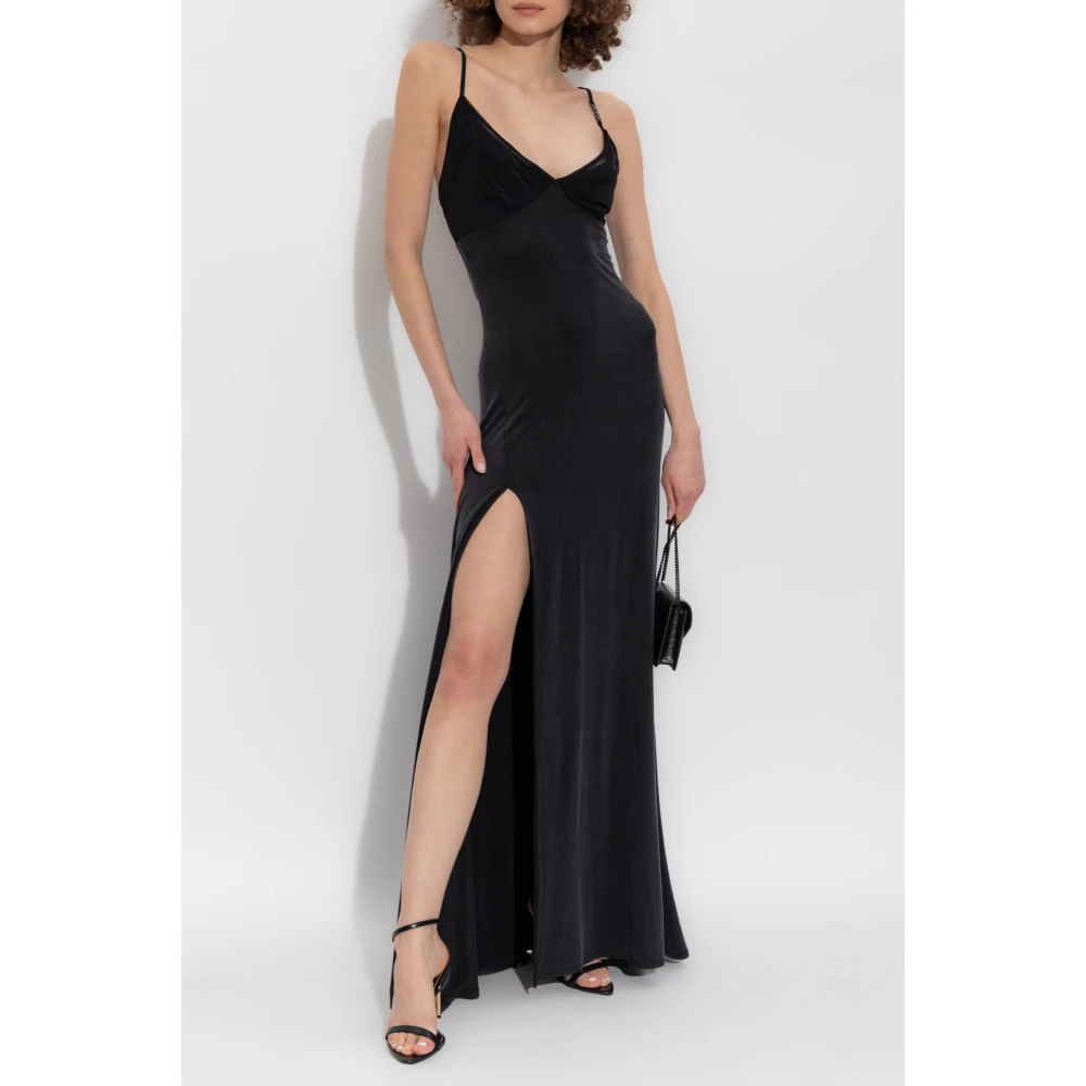 Versace Jeans Couture Jurk met bandjes Black Dames