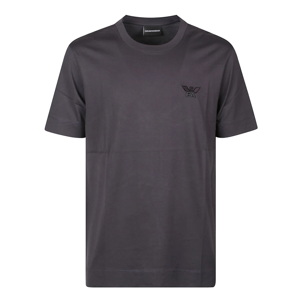 Emporio Armani Geborduurd Logo T-shirt Gray Heren