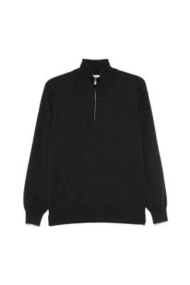 pull-gris-avec-fermeture-eclair-et-ourlet-cotele