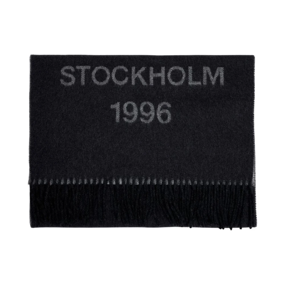 Acne Studios Unisex Black 1996 Scarf