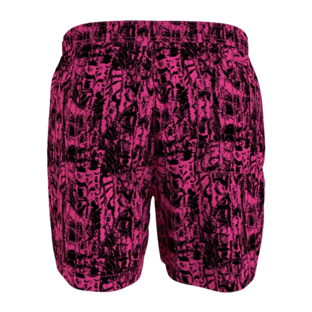 Calvin Klein Heren Zwemkleding Koord Print Pink Heren