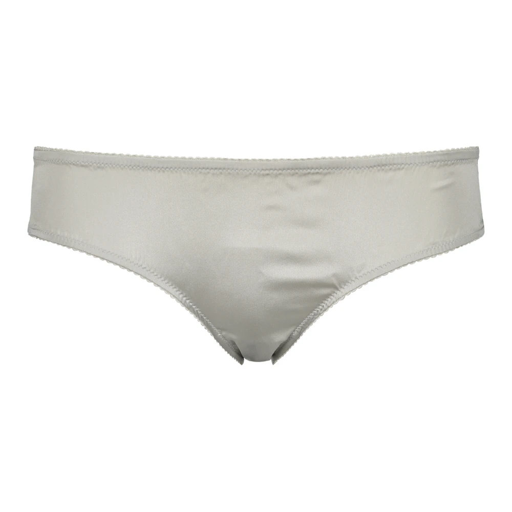Dolce & Gabbana Zijden Briefs Lage Taille Rechte Heupen Gray Dames