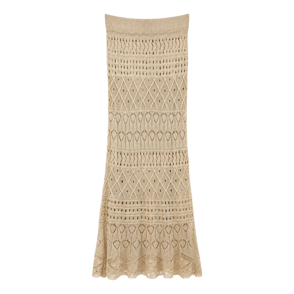 Imperial Women's Beige Gonna Lunga - Maxi Skirts - One Size - Skirts