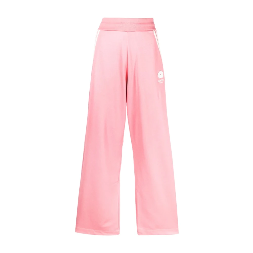 Kenzo Women's Pink Wide Trousers, Xs, Flower 2.0 Trousers