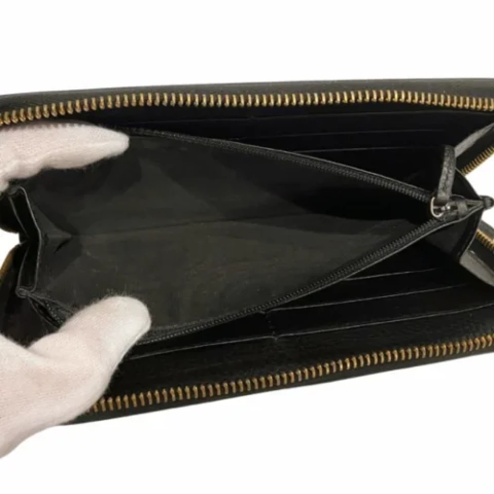 Gucci Vintage Pre-owned Leather wallets Black Dames