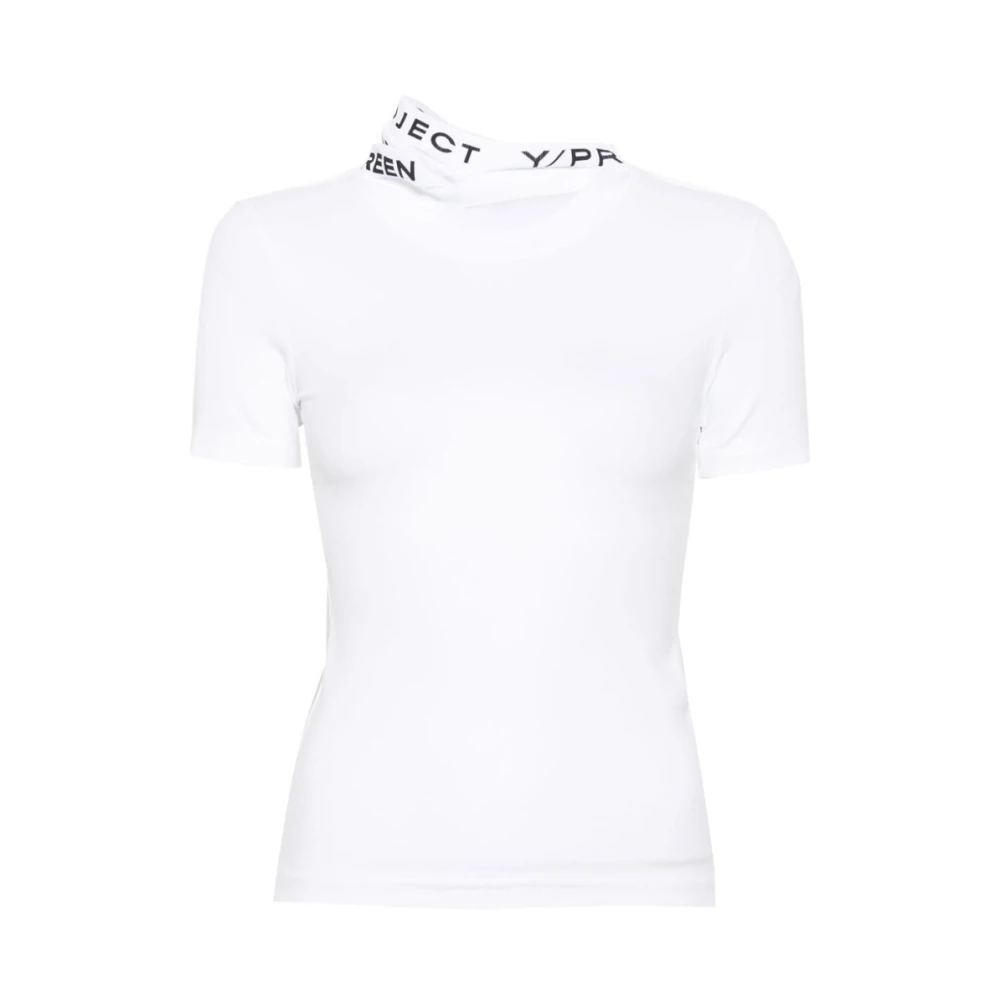 Y Project Logo Print T-shirt White Dames