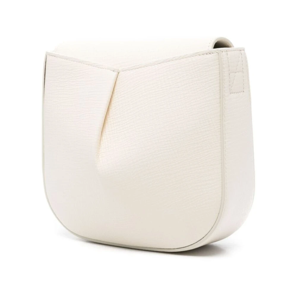 Studio Nicholson Witte leren schoudertas met magnetische sluiting White Dames