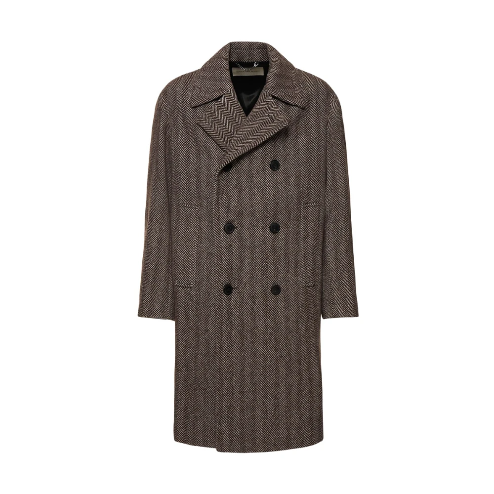 Dries Van Noten Razel Coat in Donkerbruin Brown Heren