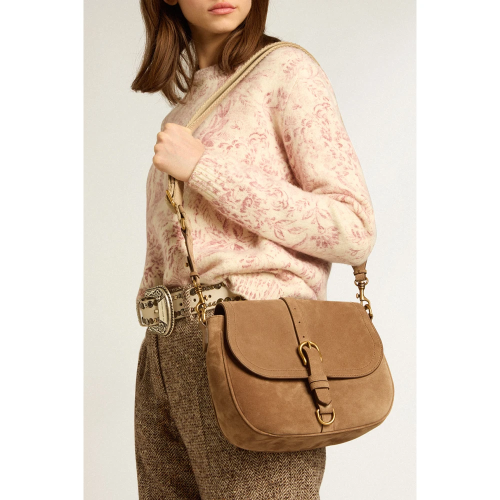 Golden Goose Leren Tas met Gespdetail Brown Dames