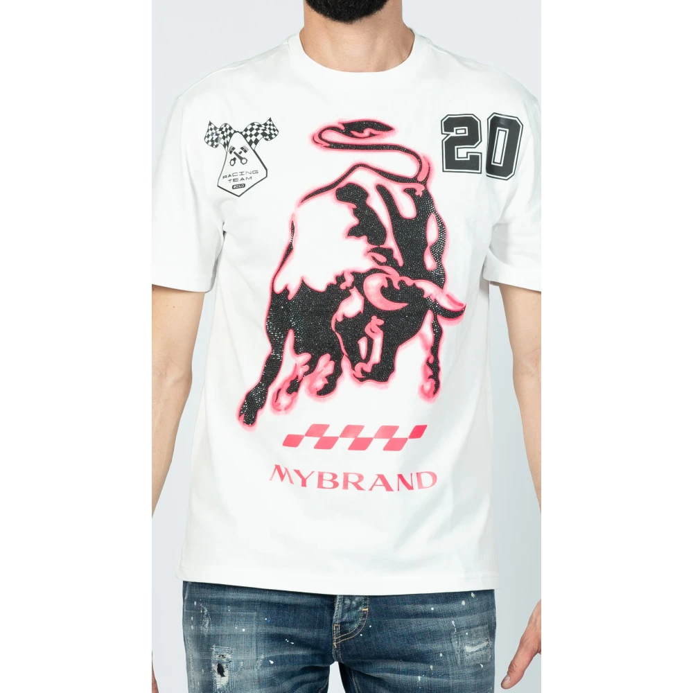 My Brand Bull Racing Crew Tee White Heren