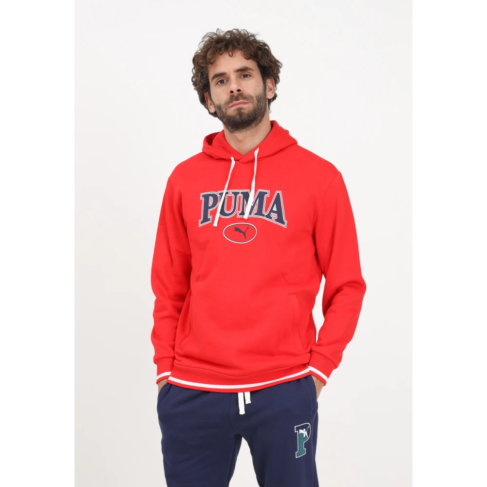 Puma Verstelbare hoodie met grafische print Red Heren