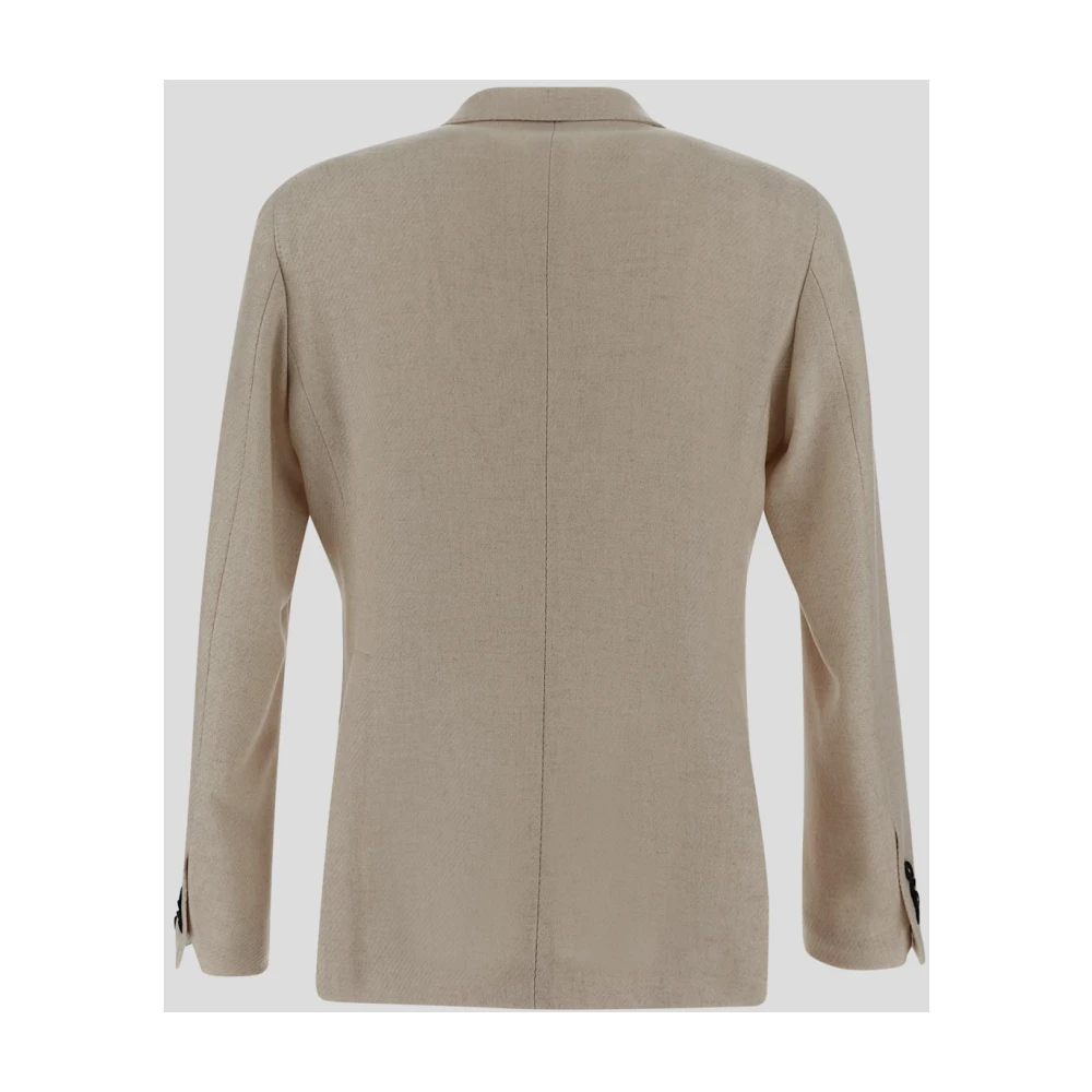 Tagliatore Klassieke Blazer Beige Heren