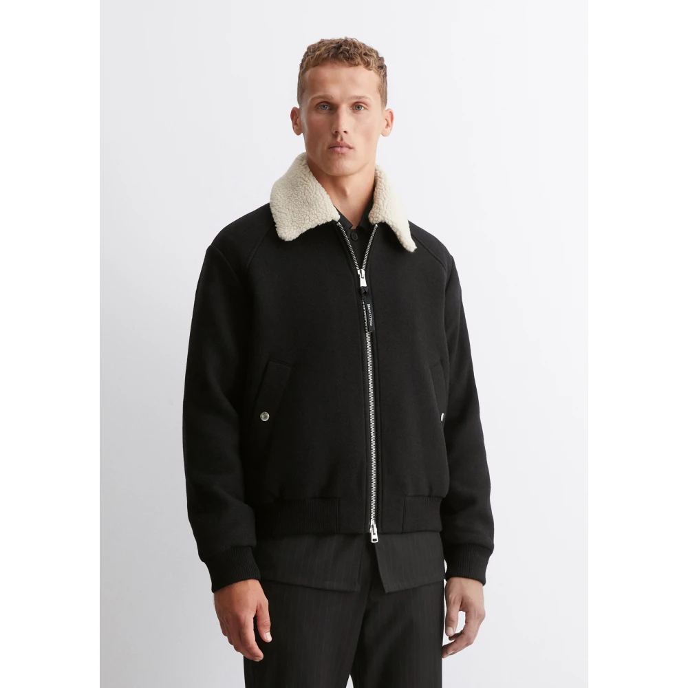 Marc O'Polo Wollen blouson regular Black Heren