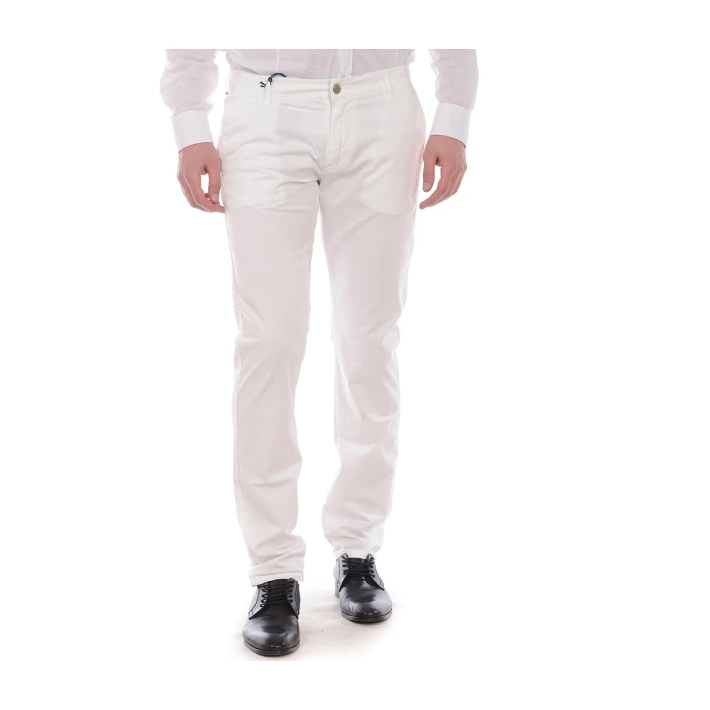 Daniele Alessandrini Men's White Chinos, W30, Jeans Trouser