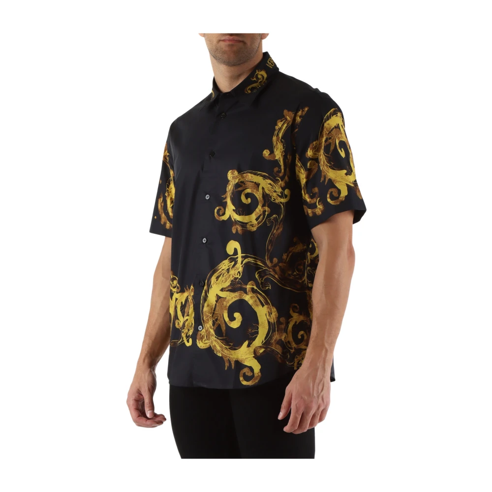 Versace Jeans Couture Regular Fit Katoenen Overhemd met Decoratief Motief Multicolor Heren