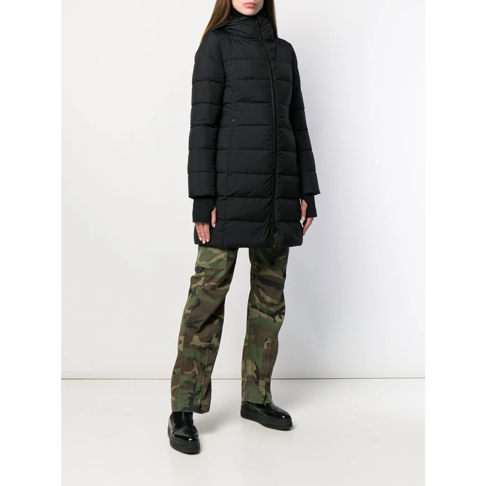 Herno Stijlvolle Parka Jas voor Winterseizoen Black Dames