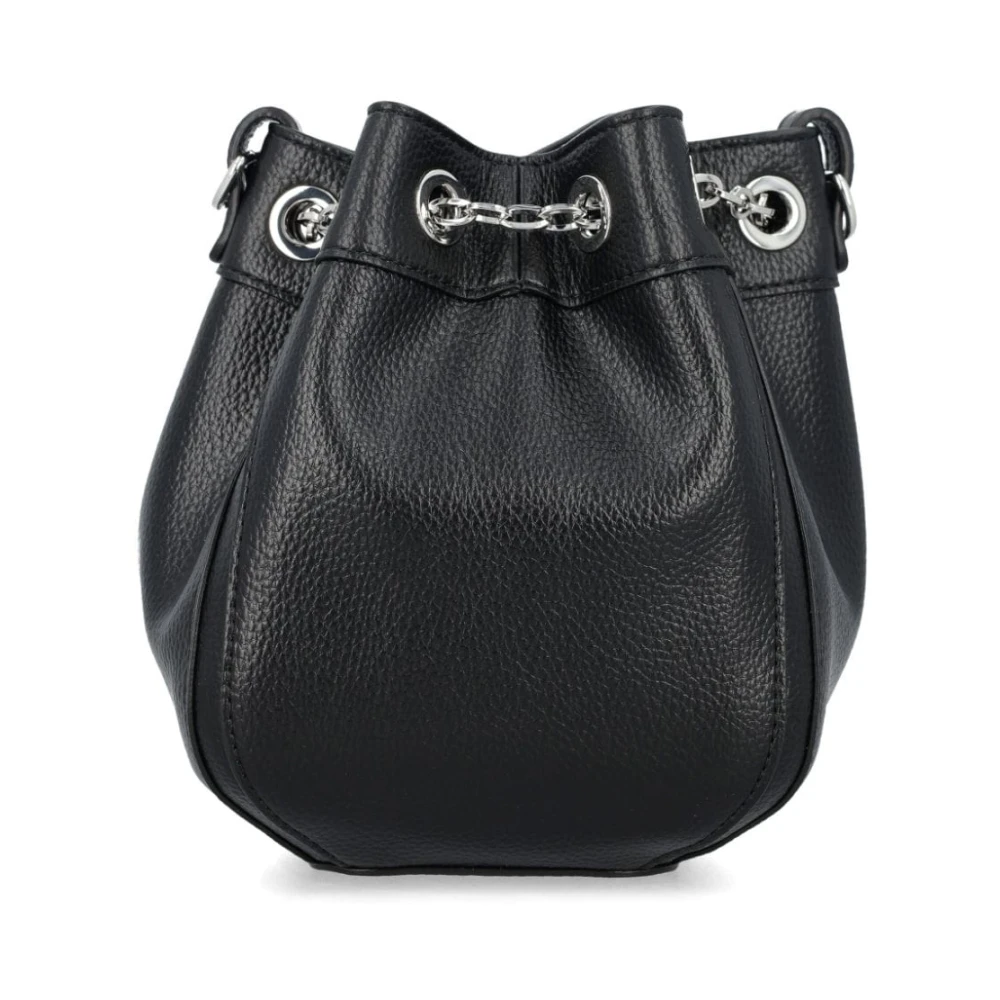 Vivienne Westwood Zwarte Korrelige Leren Trekkoordtas Black Dames