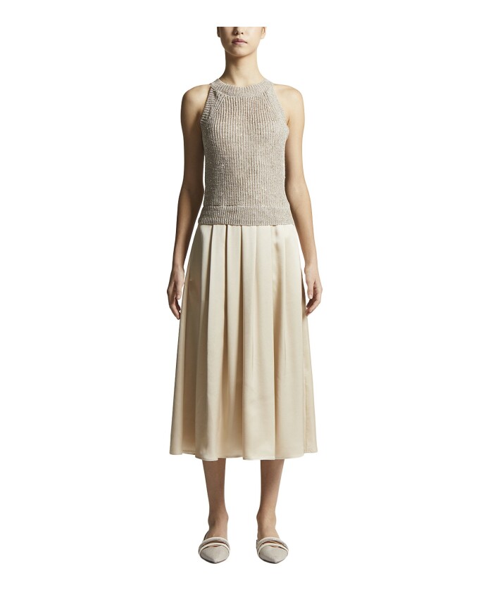 robe-bi-matiere-en-lin-avec-sequins