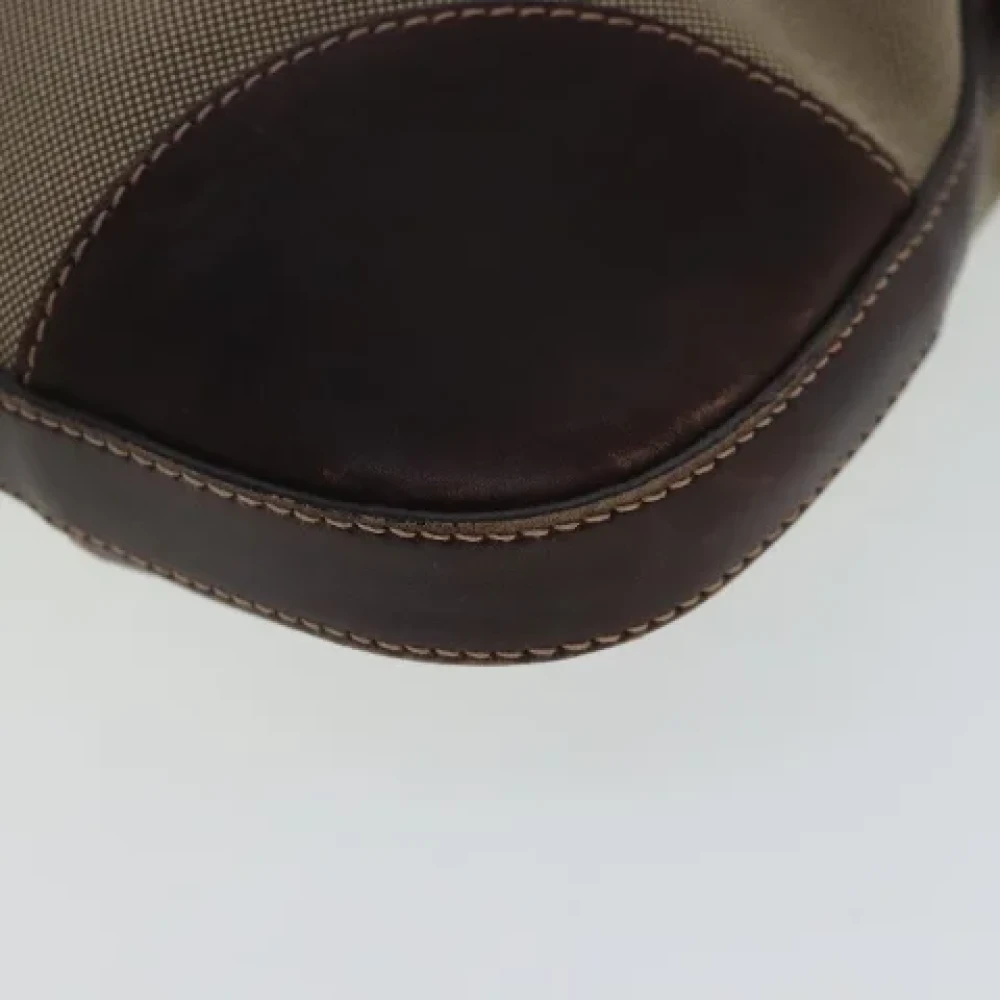 Prada Vintage Pre-owned Canvas prada-bags Beige Dames