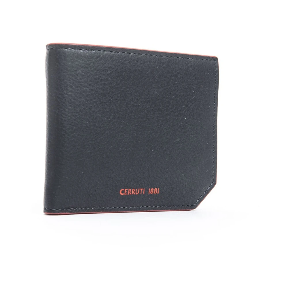 Cerruti 1881 Leren Portemonnee met Frontlogo Blue Heren