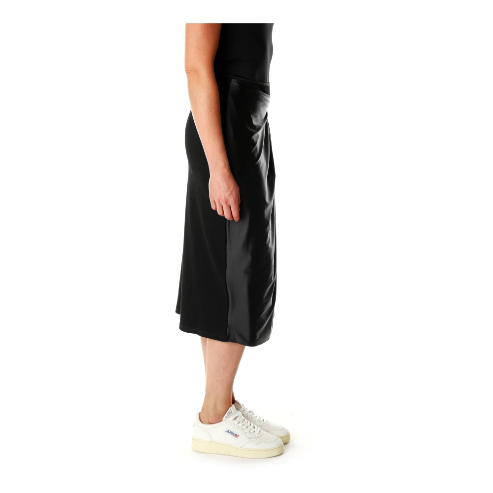 Diesel Gedrapeerde Chintz Midi Rok met Metallic Ovaal Black Dames