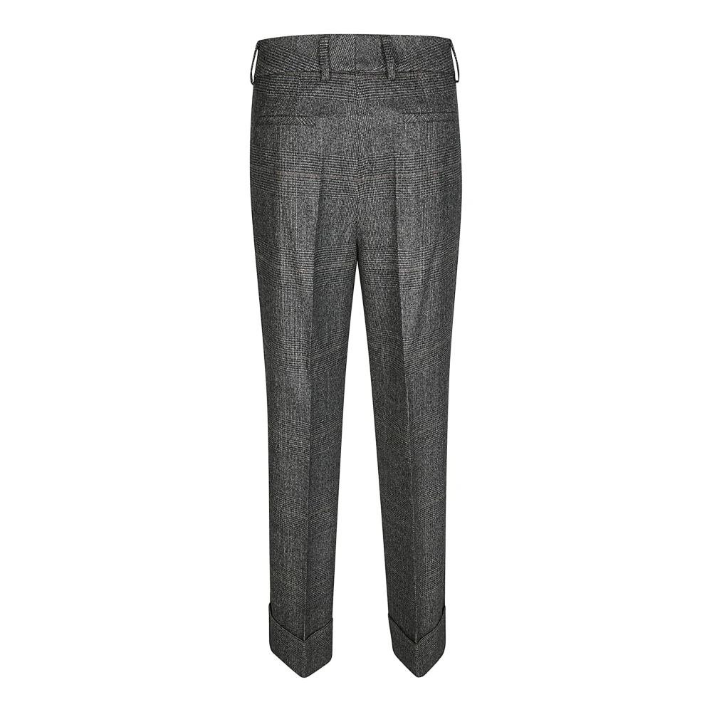 Incotex Tweed Omgeslagen Broek Gray Dames
