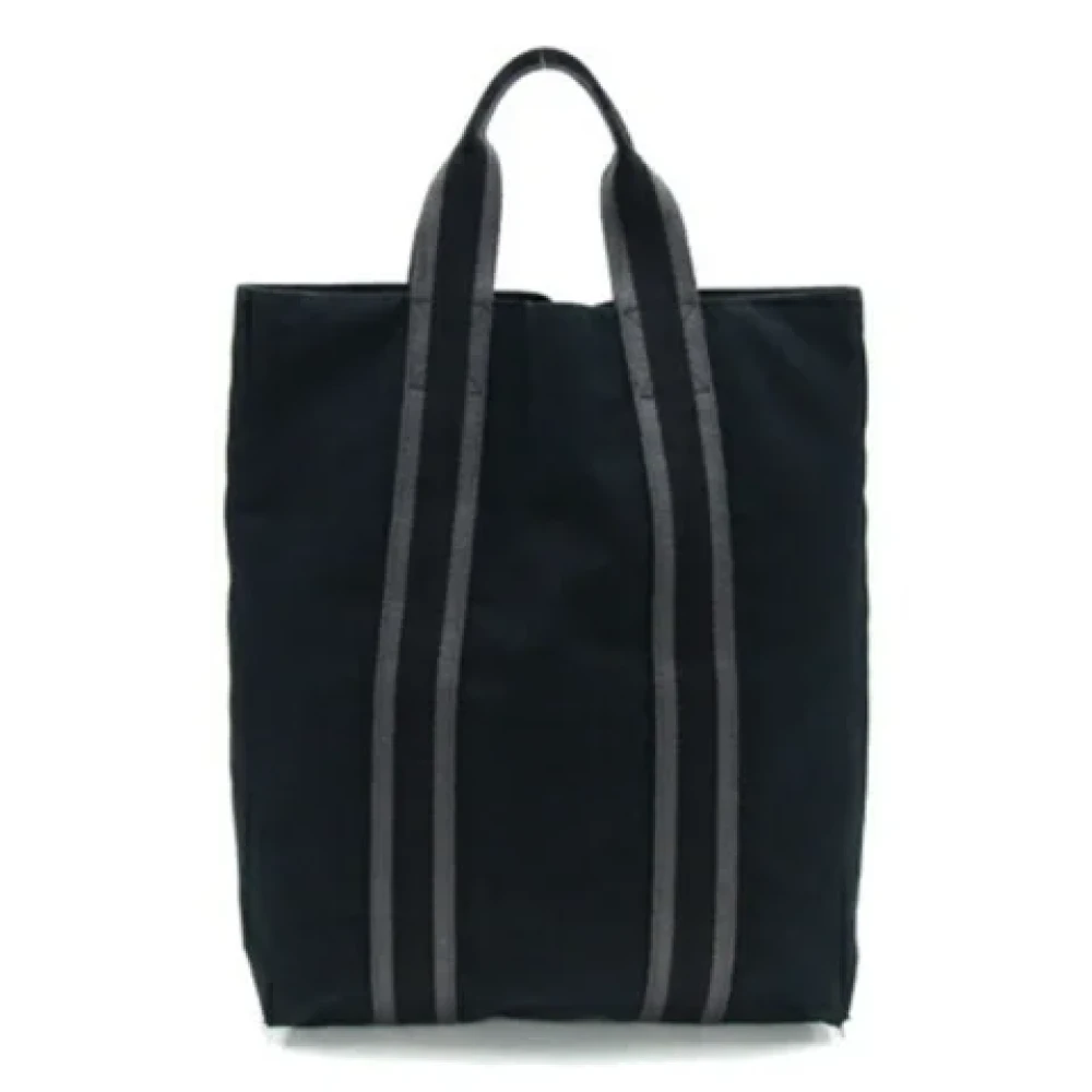 Hermès Vintage Pre-owned Cotton handbags Black Dames